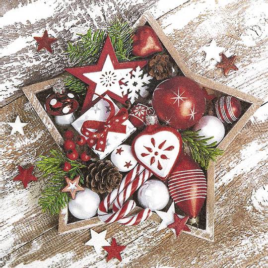 Paper Napkins 33cm, Star Arrangement *ETA Nov